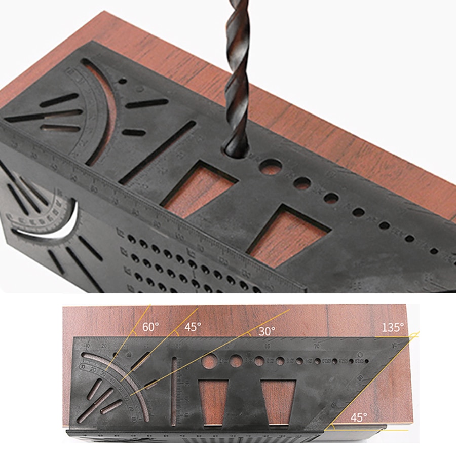 WoodWorking Ruler Square Woodworking Scribe Measuring Measure Tool with Gauge and Ruler Convenient High Supplies