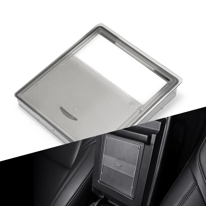 Auto Zubehör Für Tesla Modell 3 Auto Armlehne Kasten Lagerung Organizer Container transparent Versteckte Halfter Kasten: grau