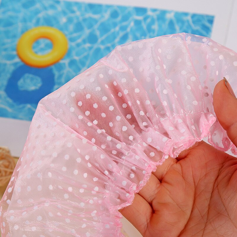 Familie Douche Cap Verdikte Waterdicht Fume Cap Hoogwaardige Frosted Gedrukt Kant Badmuts Waterdicht Voor Badkamer