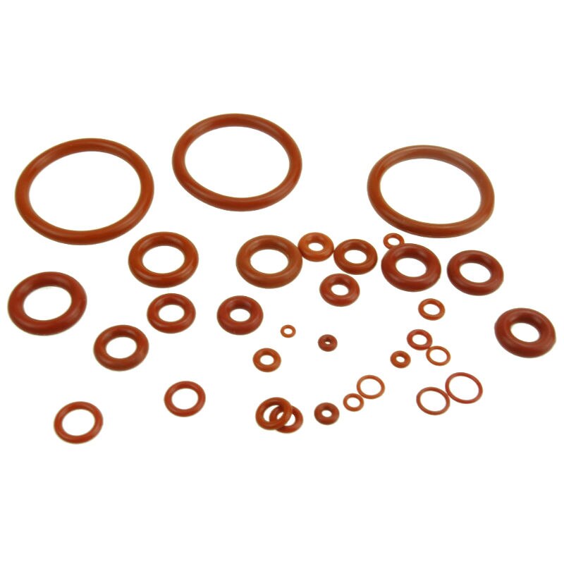 2.4mm paksuinen silikonikuminen o-rengastiiviste 8-28mm od punainen lämmönkestävyys o rengastiivisteet tiivisteet