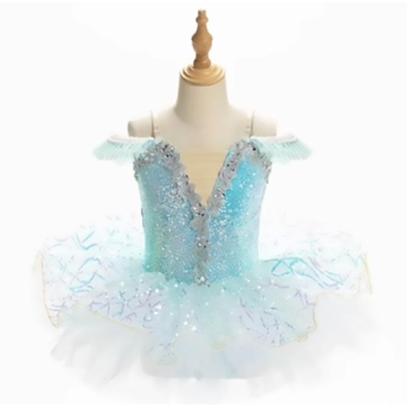Vestito da balletto professionale per bambini Tutù di balletto verde tutù di balletto del Lago dei cigni costume per bambini Balletto La bella addormentata Abbigliamento da spettacolo: XL / Blu