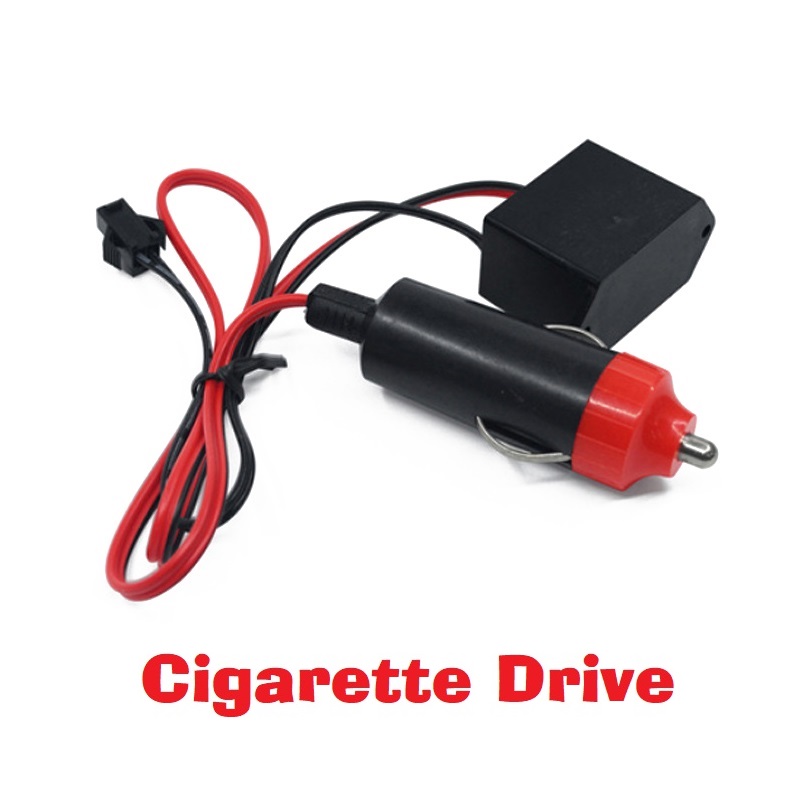 Tiras de iluminación Interior LED de neón para coche, control de cable de unidad de cigarrillos, adaptador de enchufe USB, controlador, tira de luz Led para coche: 6000 K blanco frío