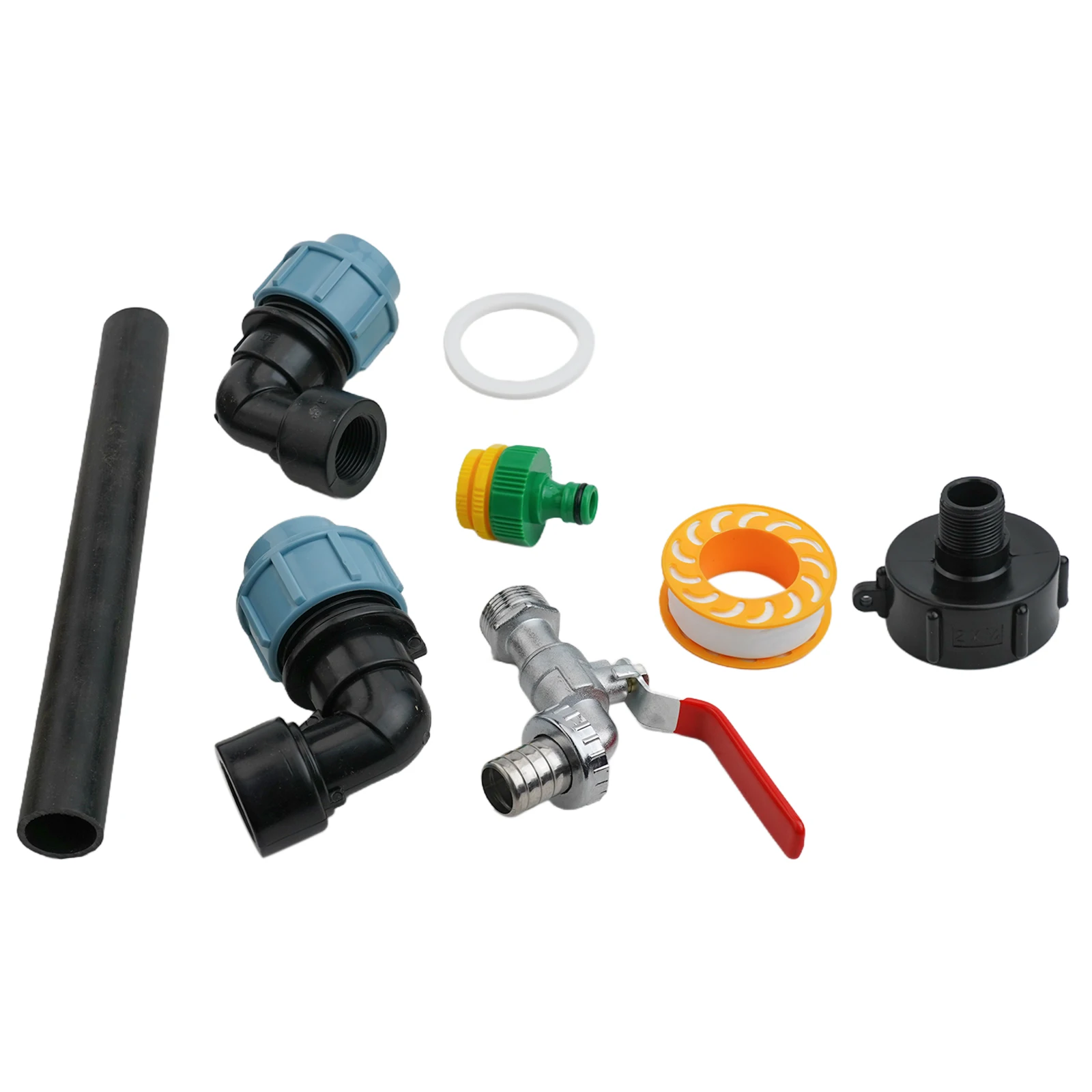 IBC Adapter Aansluitset 3/4 "Uitlaat Kraan Voor Tankcontainer Regenwatertank IBC Zwanenhals Uitlaatkraan