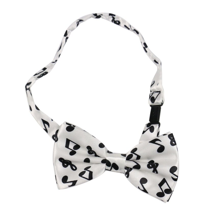 Winfox Vintage Zwart Wit 2.5 cm Brede Bretels Vlinderdas Set Vrouwen Mannen Music Note Bretels Bowtie Brace