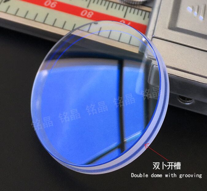 ! 31.5mm størrelse dobbelt kuppelbelægning safirglas til skx 007