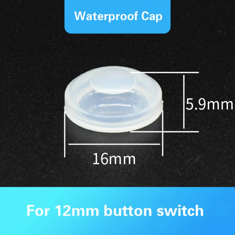 Capuchon étanche à bouton-poussoir en métal, 12mm 16mm 19mm 22mm 25mm 30mm, housse de protection en Silicone, anti-poussière: for 12mm