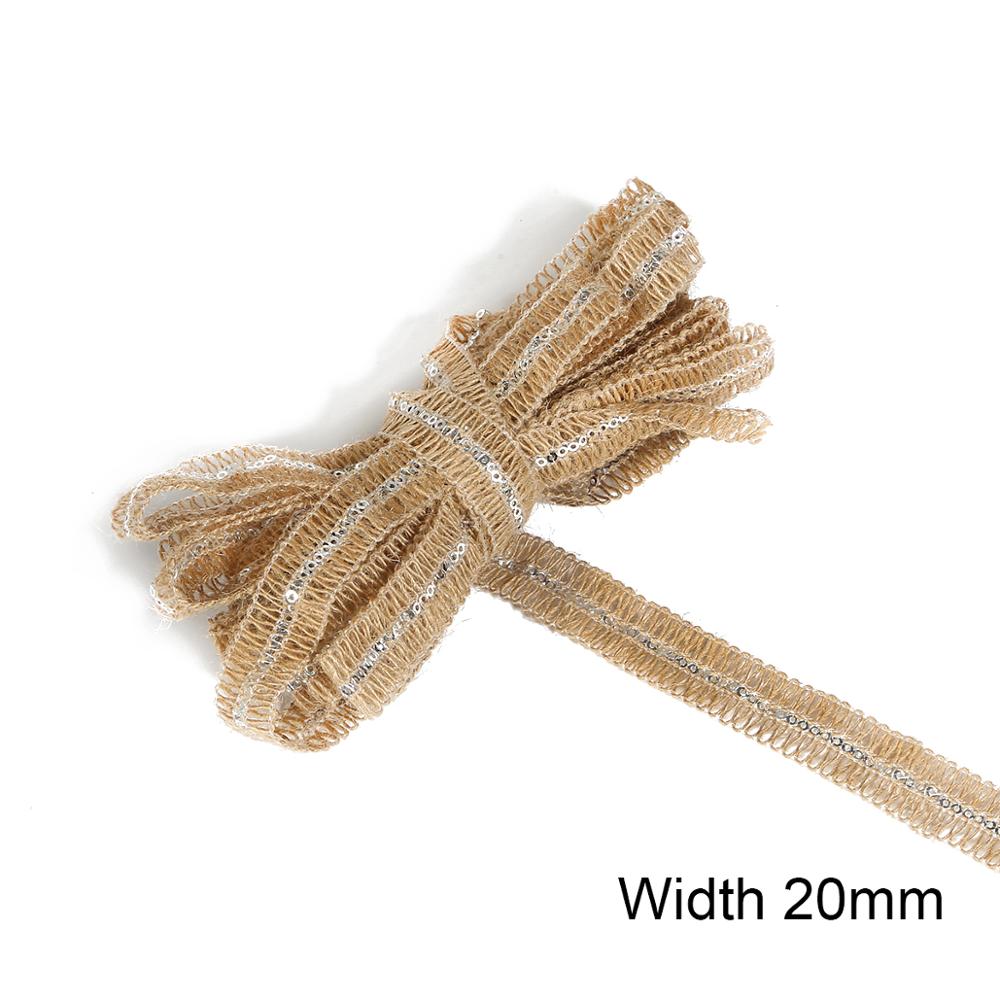 5M DIY Craft Vintage Natural Hessian Jute Twine Rope Wedding Party Burlap Ribbon Decor Home Spool Festival Scrapbooking: Style 4