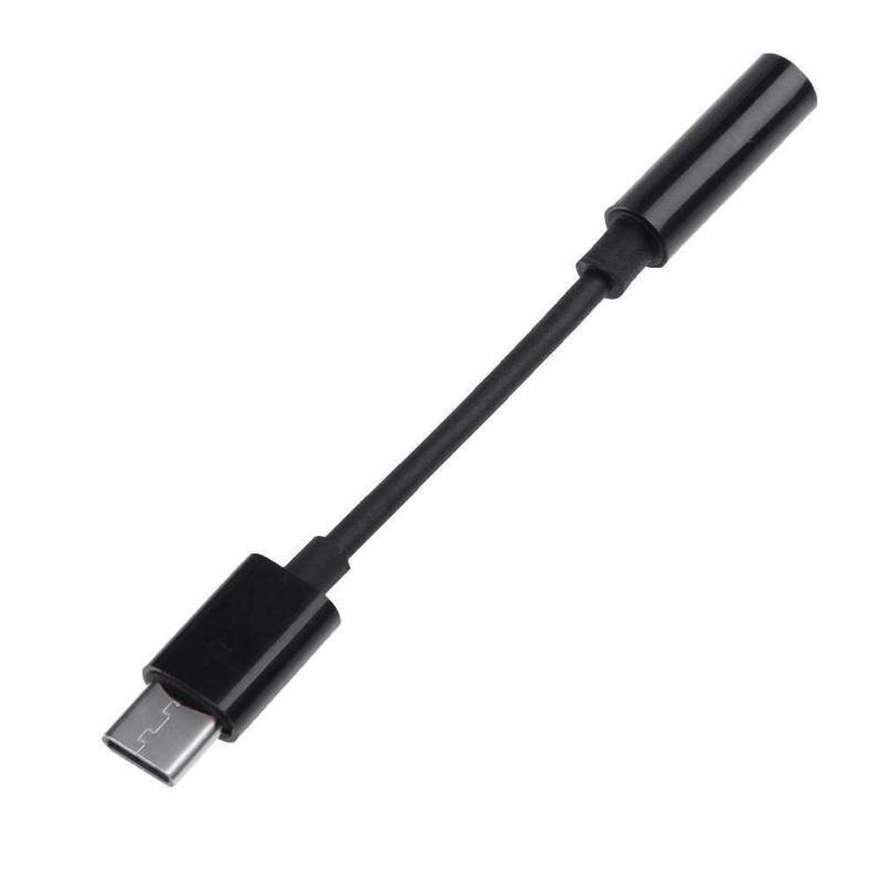 Kabel Adapter USB-C Type C Naar 3.5Mm Jack Hoofdtelefoon Kabel Audio Aux Kabel Adapter Voor Xiaomi Huawei Voor Smart telefoon Accessoires: Black