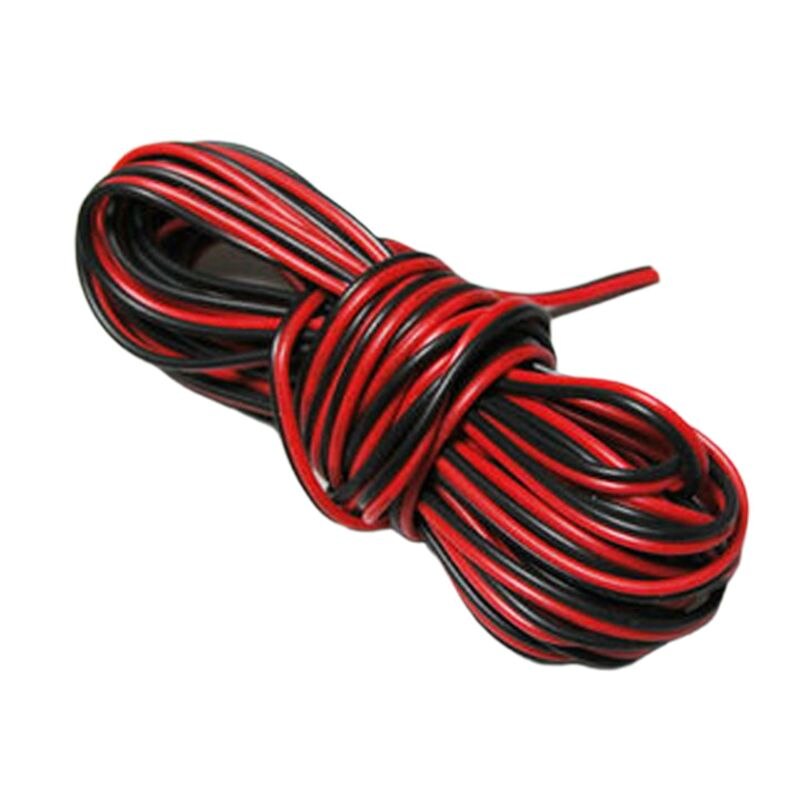 10M 18/20/22 Gauge AWG Electrical Cable Wire Tinned Copper Insulated LED Strip PVC Black + Red