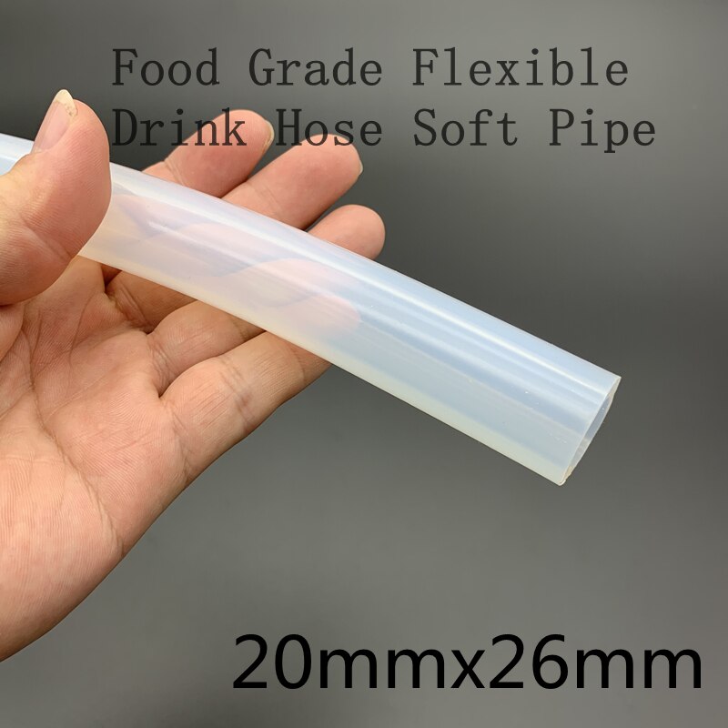 20x26 Silicone Tube Inner Diameter 20mm Outer Diameter 26mm Food Grade Beverage Hose Temperature Non-Toxic Transparent