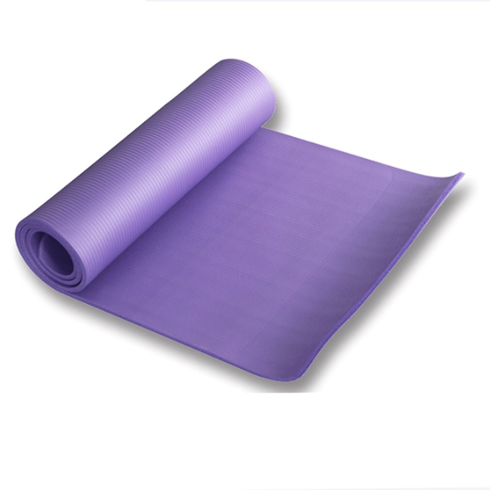 Durable High Density Eco-friendly Anti-Slip Nontoxic Exercise NBR Yoga practical Mat for Yoga Pilates: purple