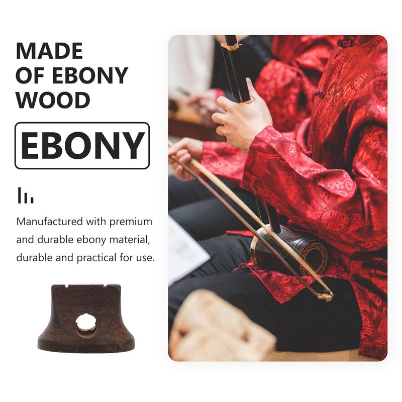 2Pcs Ebony Erhu Bridges Erhu Parts Erhu Bridges Erhu Practical Bridges for Erhu Performance