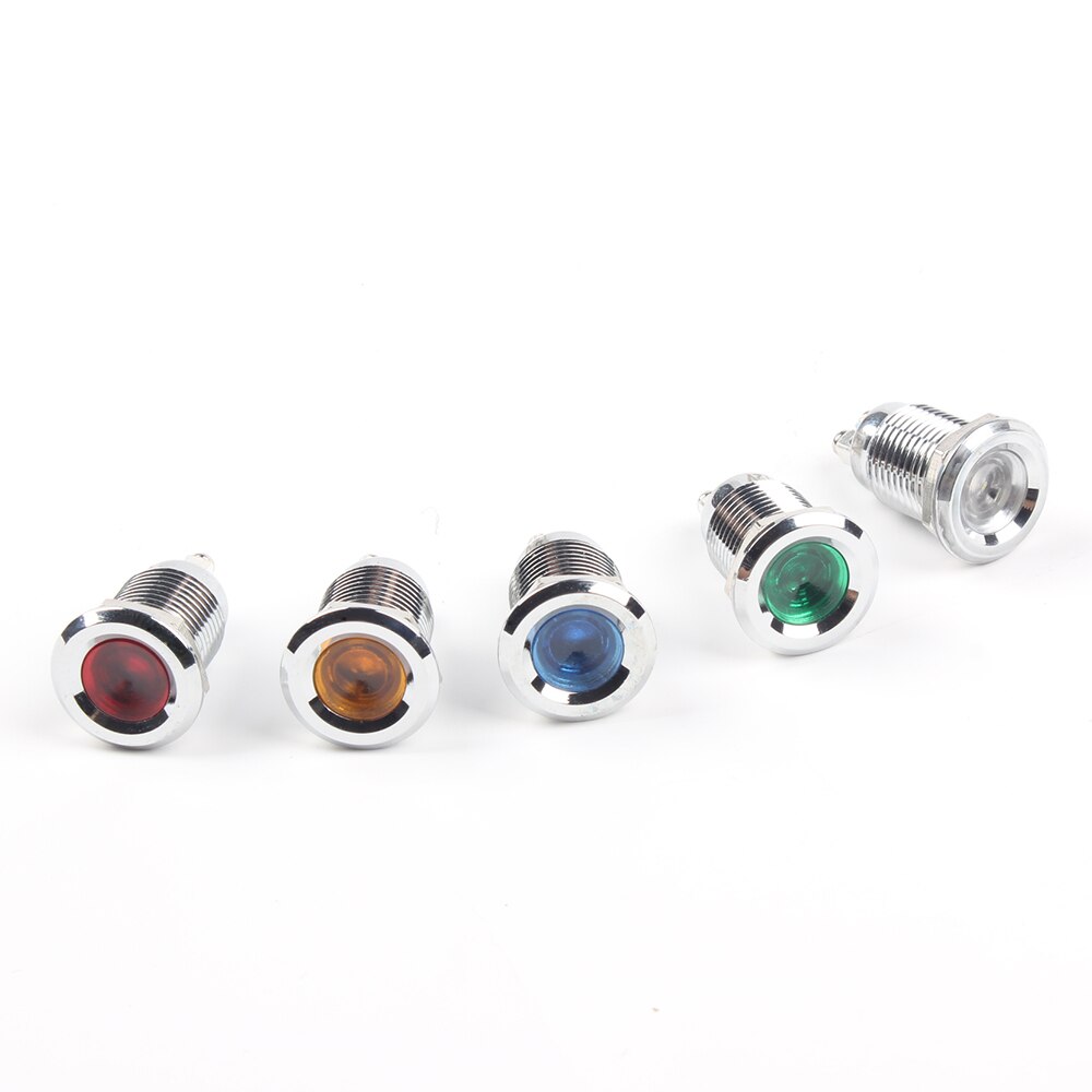 LED Metal Indicator Signal power light 12mm waterproof 6V 12V 24V 220v Screw terminal connect red yellow blue white 12ZSD.A.L
