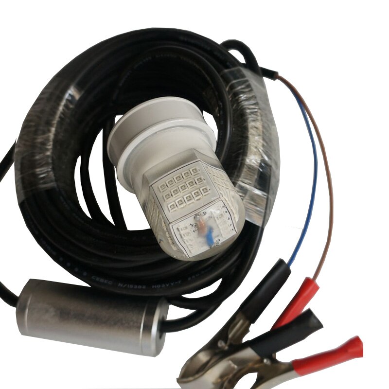 Luz de pesca de calamar de 30W, 360 + 120 Degreen, 3300LM, Color verde, luces LED subacuáticas para pesca de calamar