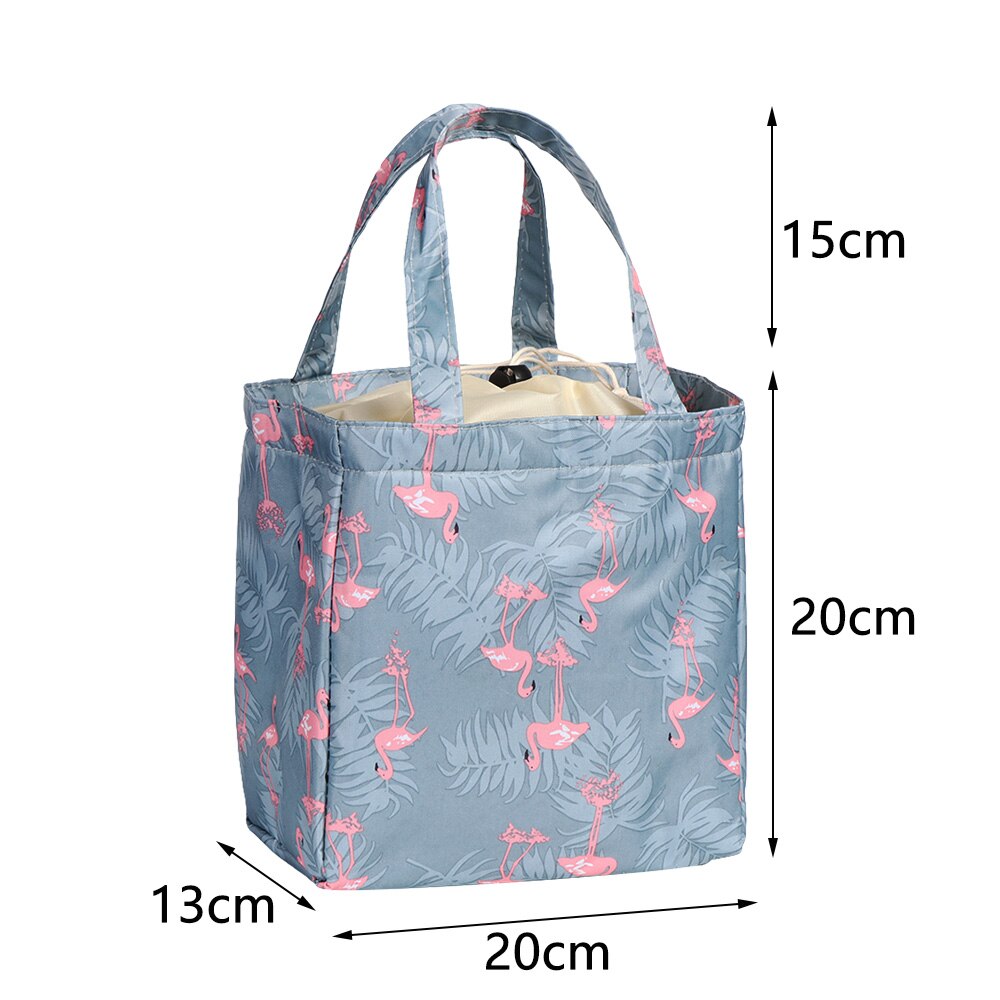 1 pc Leisure Verse Isolatie Koude Balen Thermische Oxford Lunch Tas Waterdichte Handige Leisure Tas Leuke Flamingo Cuctas Tote
