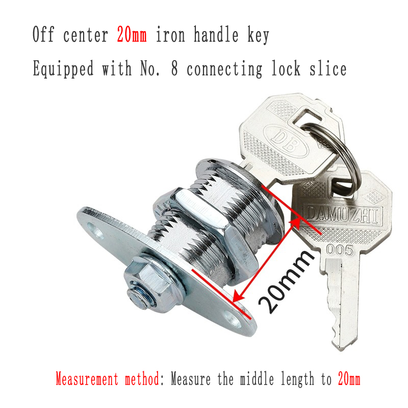 Archiefkast Slot Metalen Kastdeur Kantoorkast Locker Brievenbus Kastslot Aluminium Slot Kern Drijfstangslot: Bevroren
