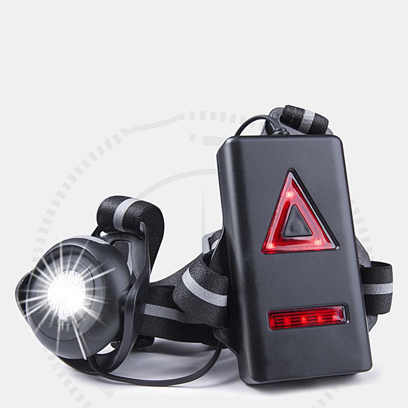 Luz para correr en el pecho, linterna giratoria de alto brillo para el pecho, lámpara LED para correr, 3 modos de iluminación, segura recargable de larga duración