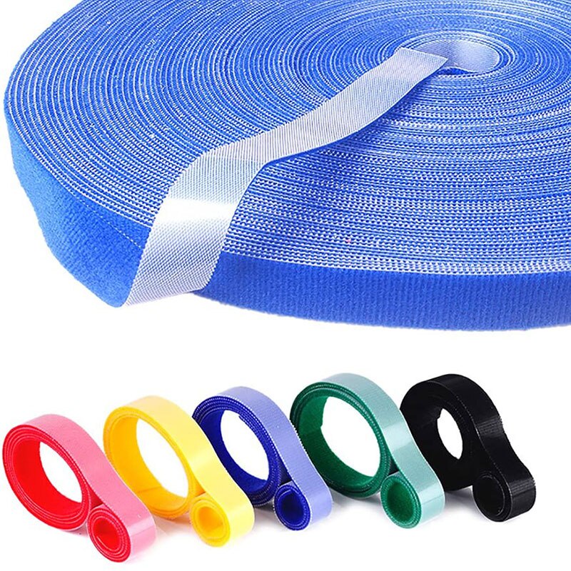 5M/Roll Klittenband Kabelbinders Bandjes Herbruikbare Bevestiging Kabelbinder Draad Bandjes Sluiting Bandjes Double Side pads Diy 15/20Mm