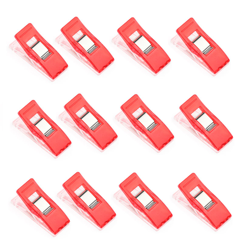 10/20 ks sponky na šitie viacfarebné quiltovacie sponky na viazanie látky sponka na papier na šitie sponiek pre domácich majstrov quiltovanie príslušenstvo: Červená / 20 ks