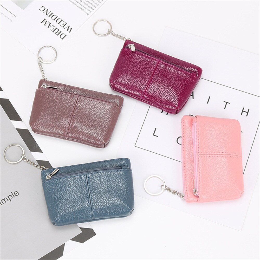 Neue Frauen Brieftasche Mini PU Leder Weibliche Geldbörse Karte Halter Kurze Geldbörse Geldbörsen Kleine Geldbörse Zipper Keychain tasche