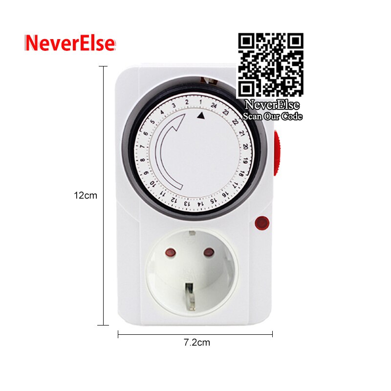 Controlador de luz LED para acuario, temporizador mecánico inteligente para tanque de peces, accesorios de 110v y 220v: 24 hour(EU Plug)