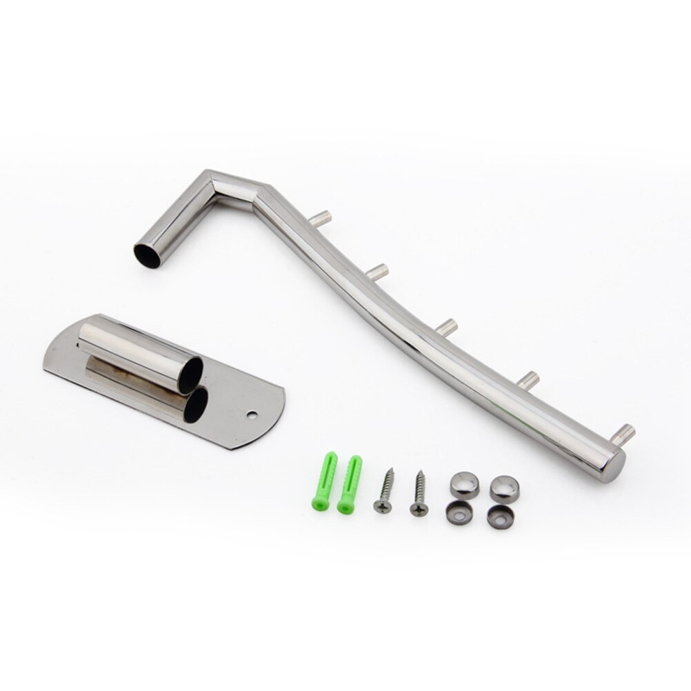 Wall Mounted Clothes Hanger Rack Rotatable Stainless Steel Clothes Organizer with Swing Arm Holder