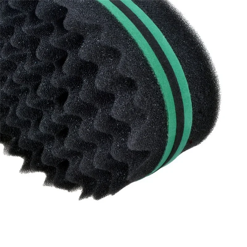 Cepillo de pelo ovalado de doble cara, cepillo de esponja mágico para bobina Afro Natural, cepillos de esponja para rastas, trenzas de cabello trenzado