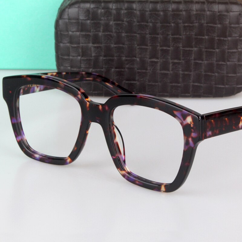 Zerosun Brillen Rahmen Männer Frauen Korea Gläser Männlichen Acetat Schwarz Brille Janpanese Jahrgang retro-Streber Brillen für Optische: nur Rahmen C5