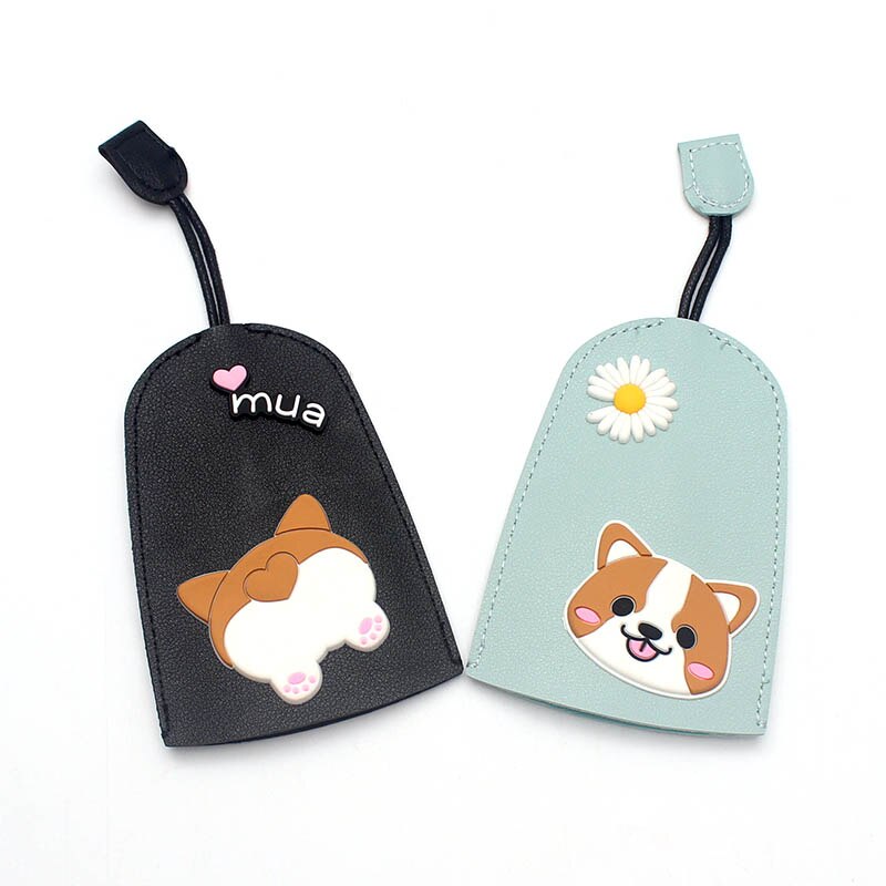 Moda śliczne Corgi Dog Pull typ futerał na klucze PU skórzany portfel na klucze gospodyni uchwyt na kluczyk samochodowy Case nowy skórzany brelok etui