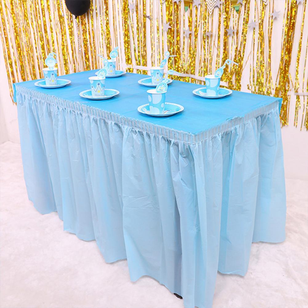 Anti-deform Oil-proof High Stickiness Desk Skirt Durable Table Skirt Cover Attractive for Kitchen