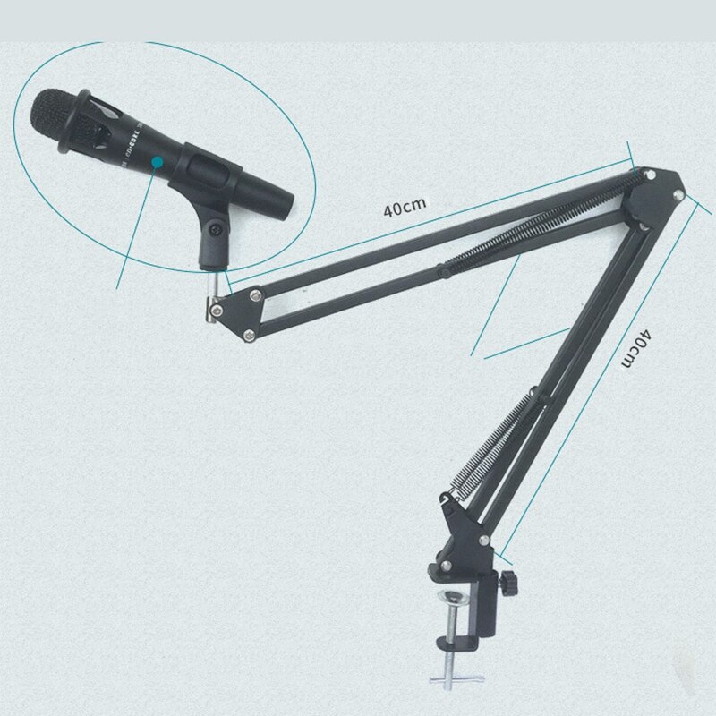 Recording Microphone Holder Stand Clip Mic Adjustable Suspension Boom Table Bracket with Shock Holder Mount for Microphones