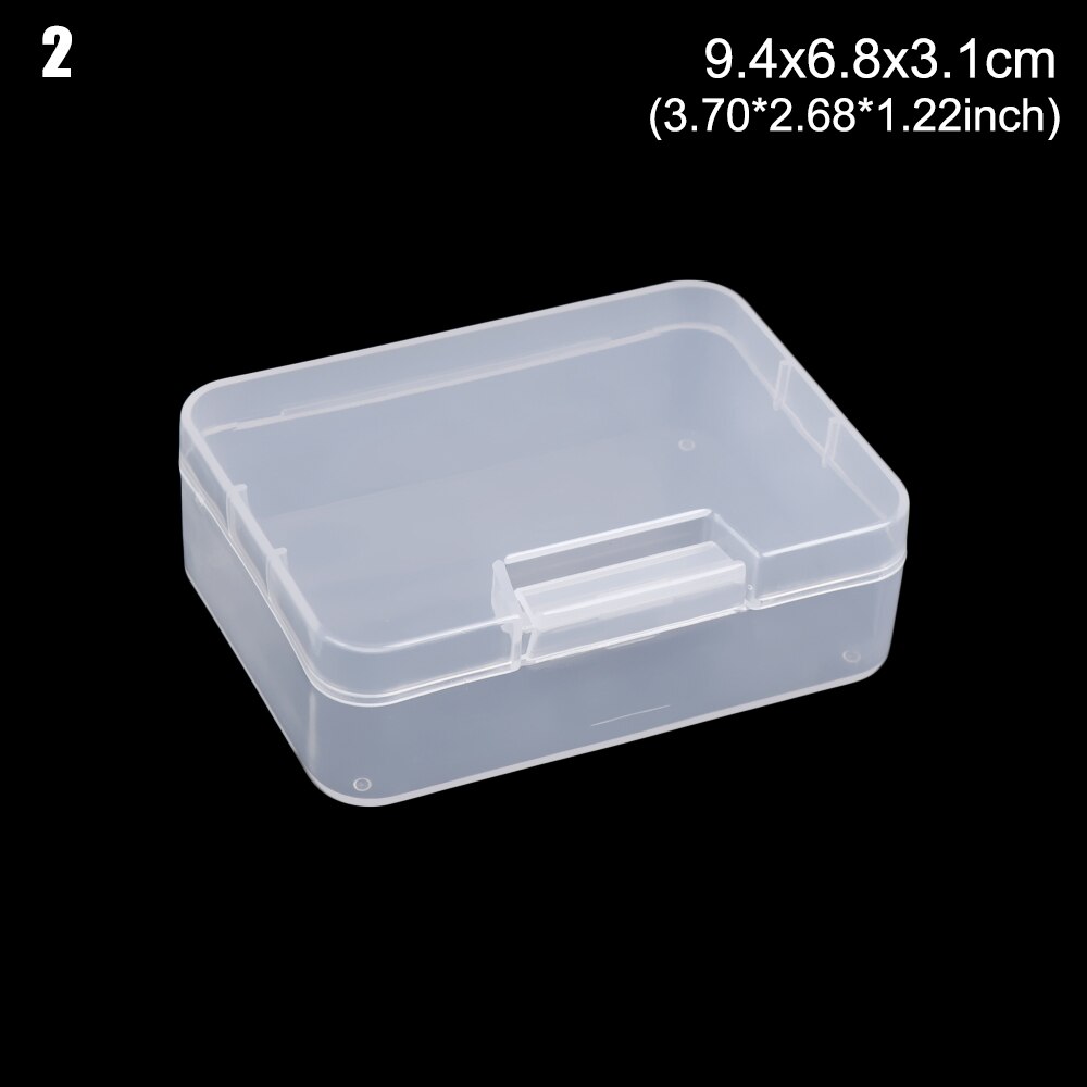 9Sizes Small Plastic Square Transparent Storage Box Items Sundries Organizer Case Jewelry Beads Container Tools Accessories Box: PURPLE