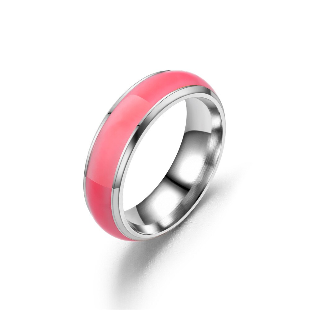 Anillos luminosos de acero inoxidable Unisex para hombres, Bar, , anillo fluorescente brillante para mujeres, joyería novedosa para WC040