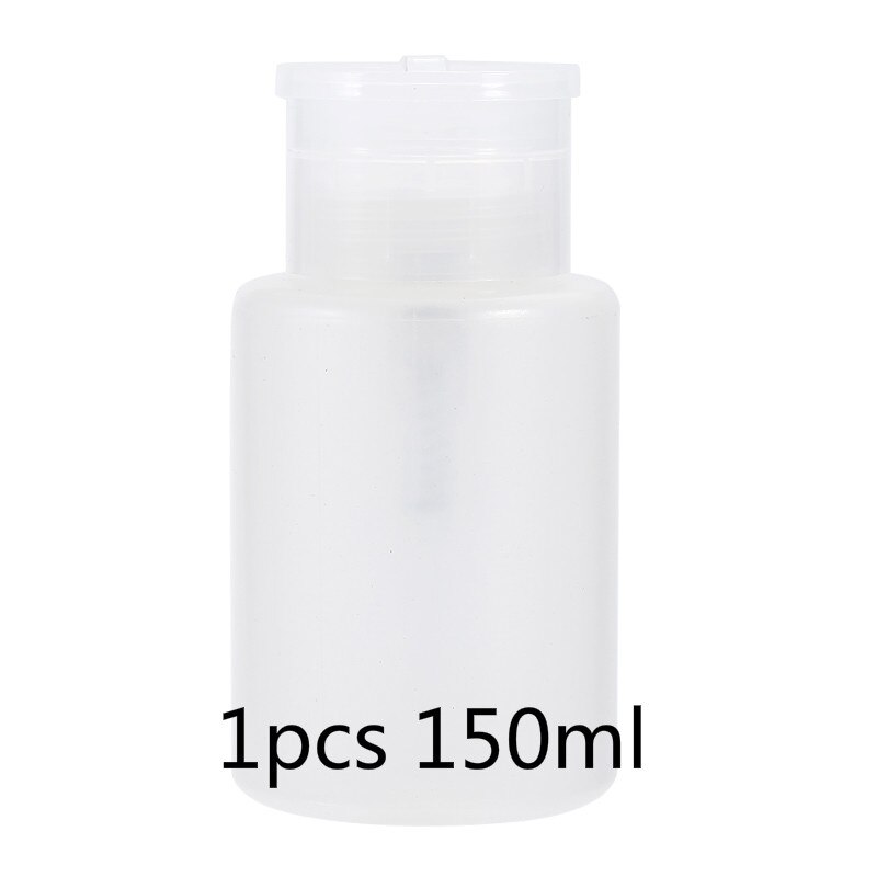 150 Ml Transparante Hervulbare Flessen Handige Vloeibare Container Nagellak Remover Lege Fles Druk Pumping Dispenser Container: 1pcs