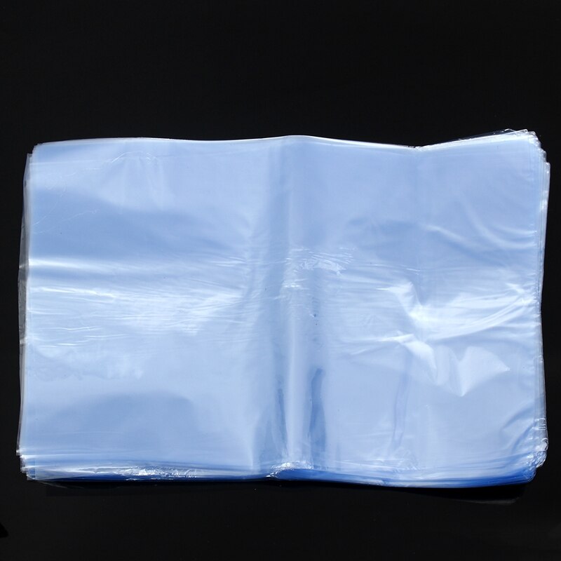 100Pcs PVC Heat Shrink Wrap Bags Flat Seal Packing 8 inch x 12 inch