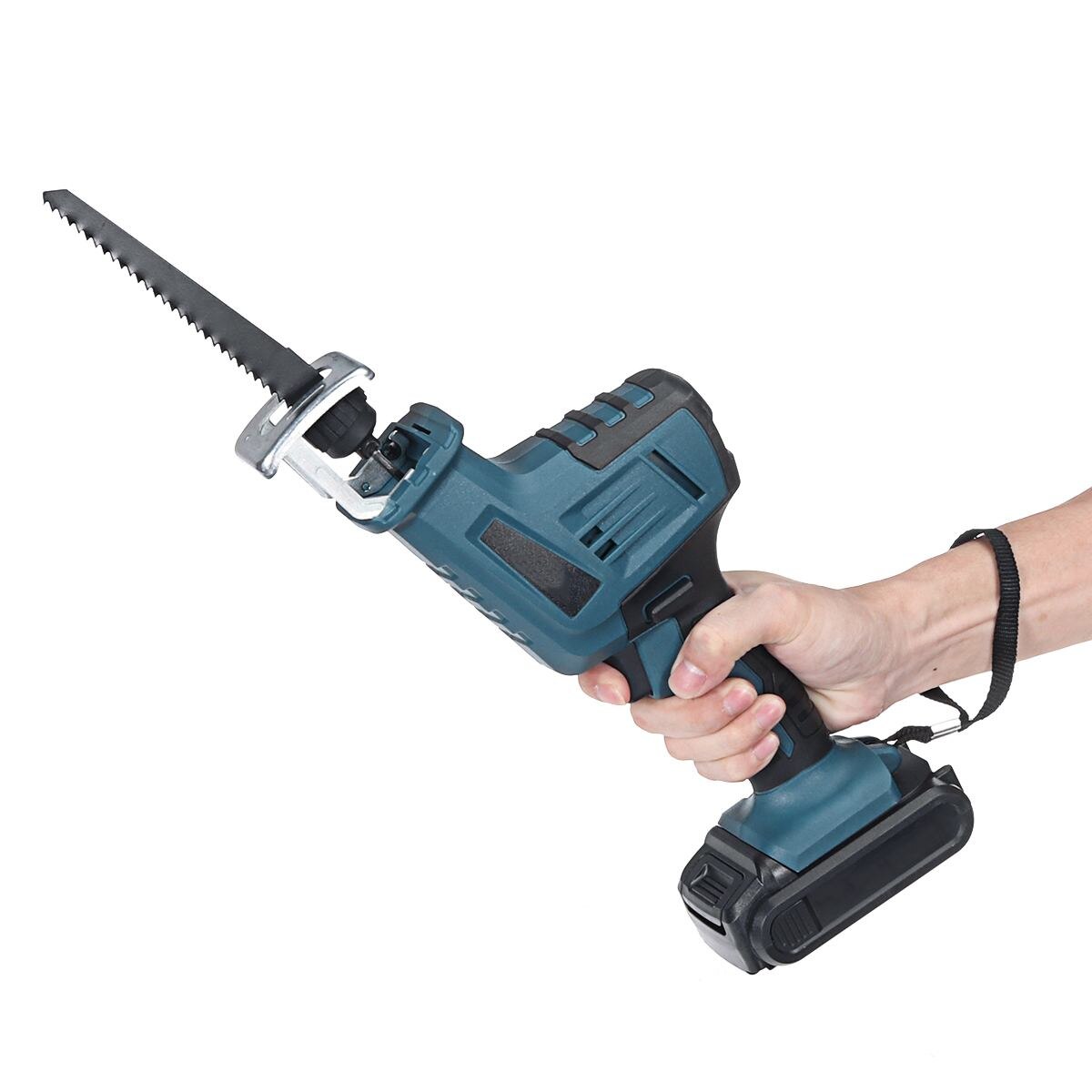 21V Lithium Battery Cordless Reciprocating Saw Kit Outdoor Electric Saw Blades for Wood Metal Cutting Woodworking Tools