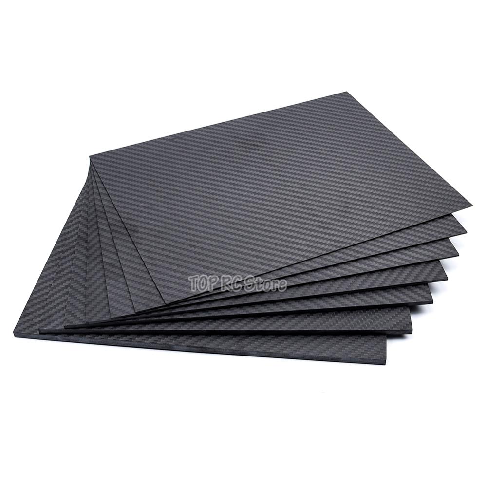 200x250mm 3K Carbon Fiber Sheet Board 1mm 2mm 3mm 4mm 5mm Thickness Carbon Fiber Material For RC UAV/Toys