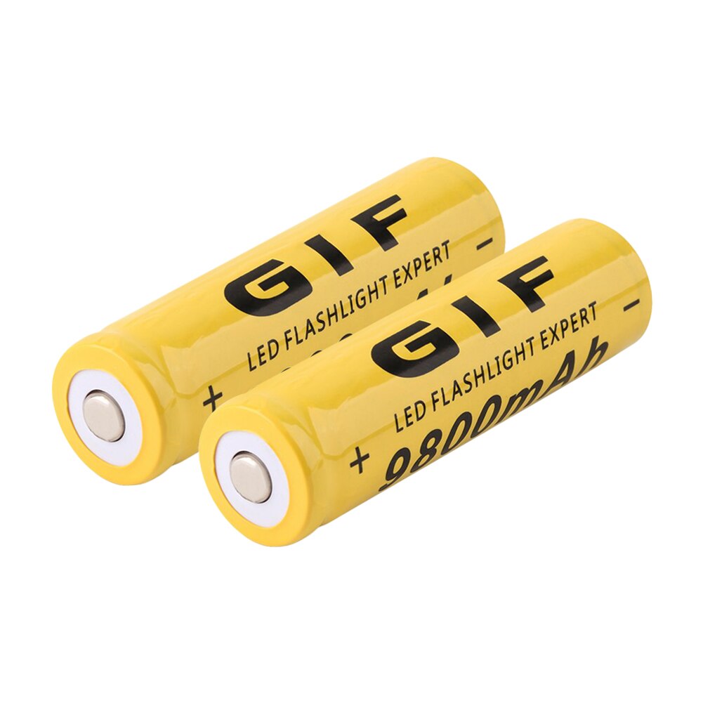 2 PCS 18650 Battery 3.7V 9800mAh Rechargeable 18650 Li-ion lithium Battery With Charger For led Flashlight torch Headlamp
