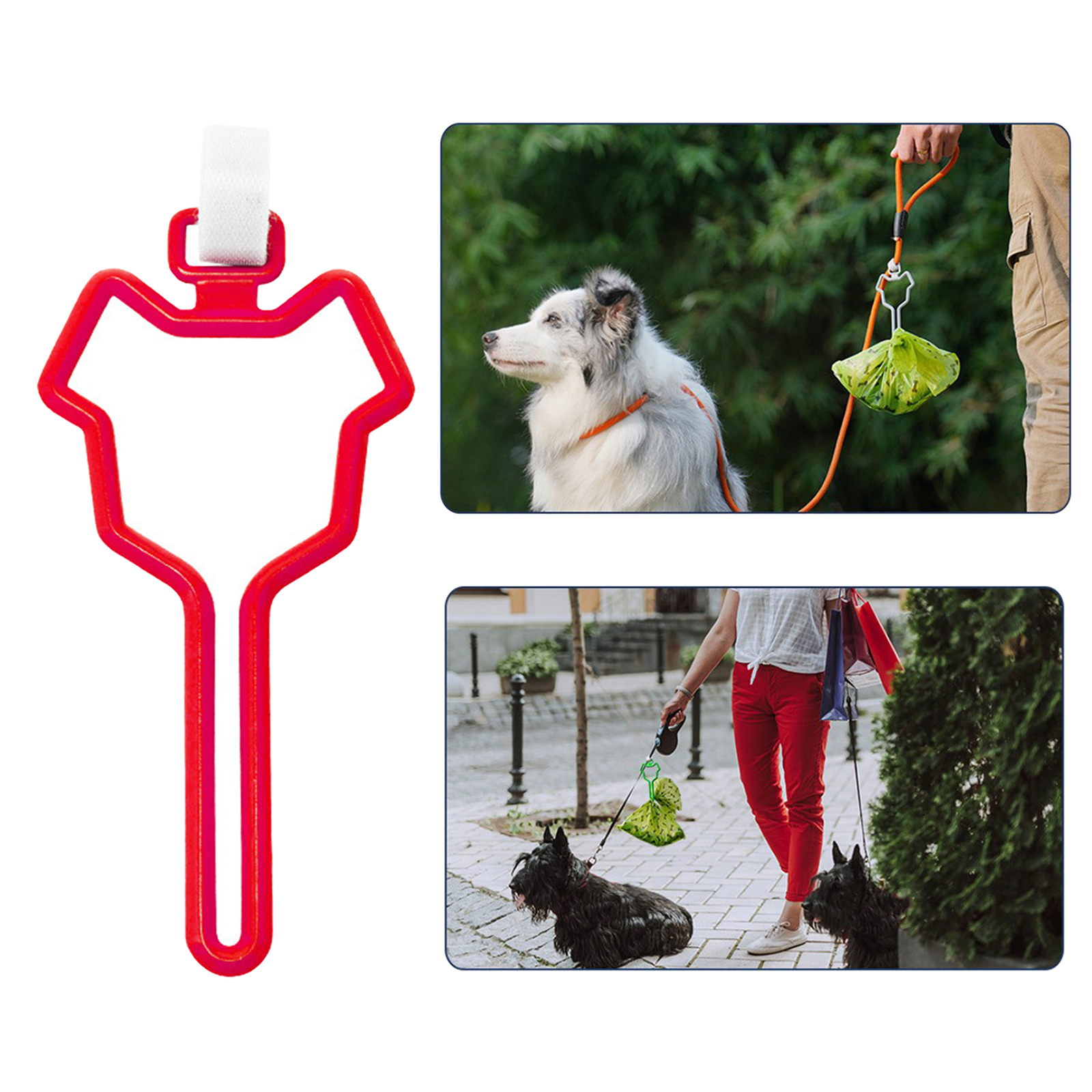 Dog Poop Pet Garbage Bag Holder Waste Bag Carrier Clip Adjustable for Leash Pet Supply Bracket Toilet Bag Distributor
