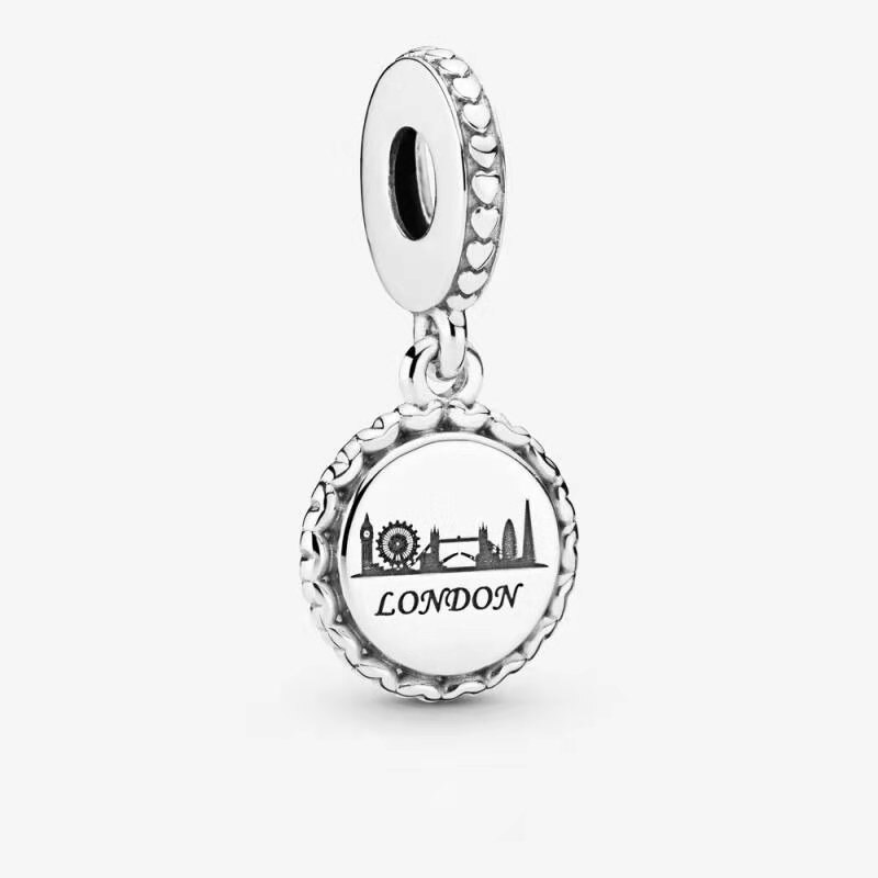 Silver 925 CHICAGO,Clover, Statue Of Liberty Dangle Charm, Perfect Christmas Pendant Diy Original Woman Jewelry