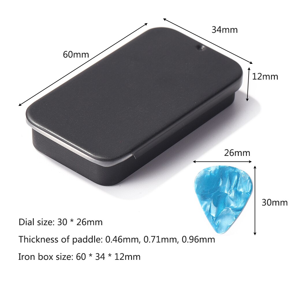 Médiators de guitare en métal, boîte en fer blanc 10 pièces, accessoires Alice, médiator électrique acoustique, guitare, violon 0.46 0.71 0.96mm