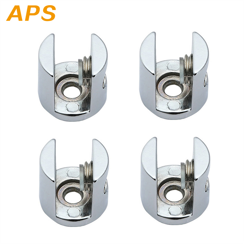 4 Uds. Pinza soporte K136 de aleación de Zinc para vidrio, cromo brillante, soporte para estante, abrazadera de 8mm/10mm/12mm, soporte para estante de vidrio