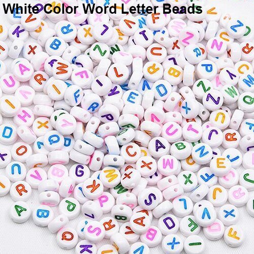 100 Stck Abstandshalter Acryl Perlen Würfel Alphabet knapp Armbinde Schmuck, sterben DIY
