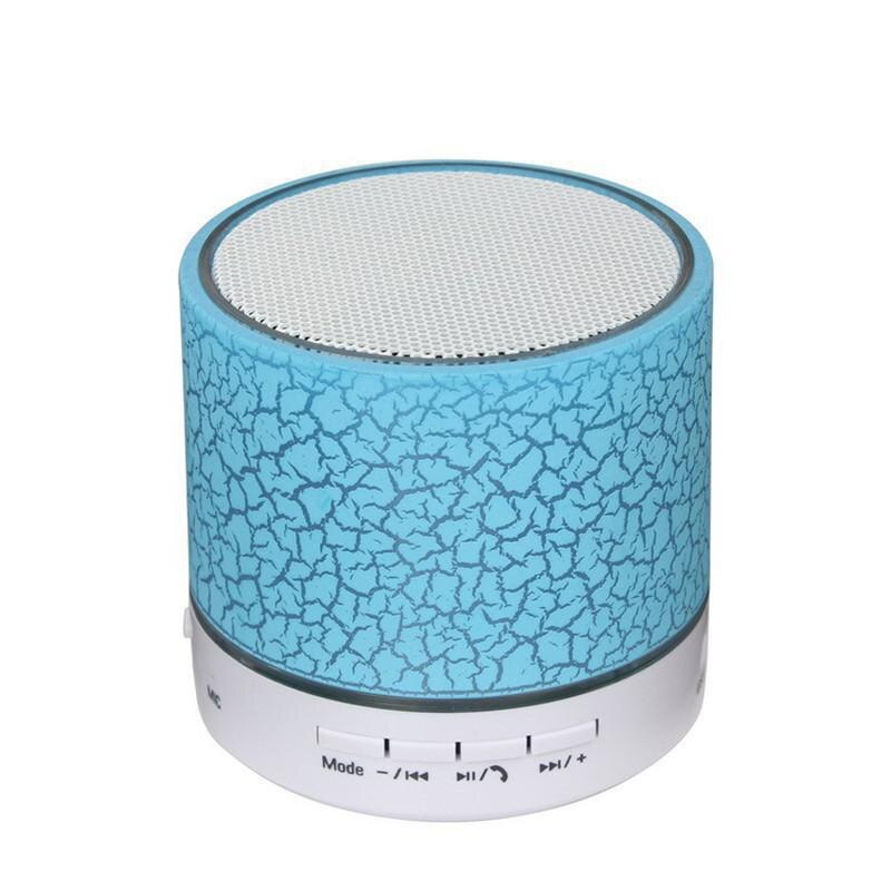 Kleurrijke Led Bluetooth Speaker Mini Draagbare Draadloze Kaart Bluetooth Speaker Big Crack Mobiele Computer Notebook Subwoofer: Blauw