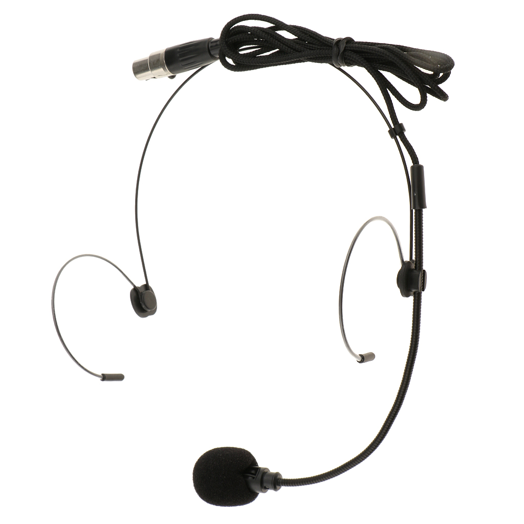 Flexible Ear Hook Headset Microphone Headworn Mic Noise Cancelling for Teachers Double Ear Hook Wired Headset Headworn Microphon: Orange