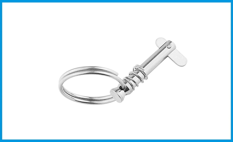 2 stuks 6.3mm Rvs 316 Quick Release Pin met ring voor Boot Bimini Top Dek Scharnier Marine hardware