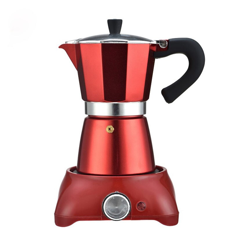 240ml Coffee Maker Aluminum Coffee Machine Electric Heater Stove Coffee Pot Stainless Steel Mocha Pot Stovetop Espresso Kettle