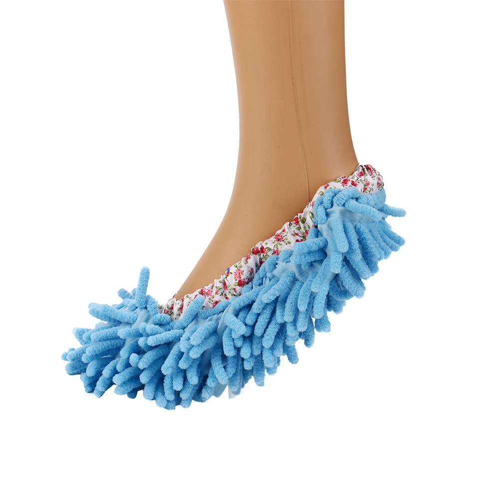 2 uds., mopa para el polvo a la , zapatilla para el hogar, limpiador, pie para el polvo, pie, microfibra, chenilla, funda para zapatos # T2