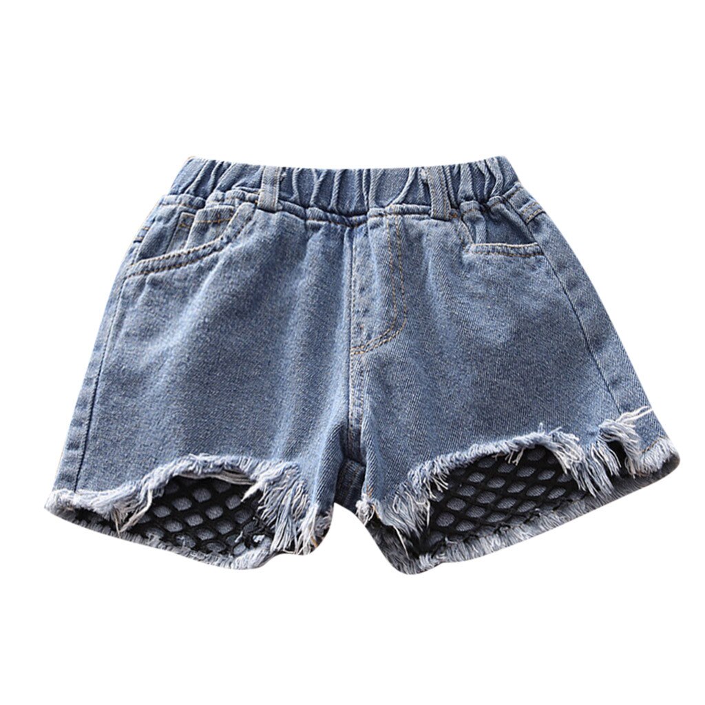 Kleinkind Kinder Baby Mädchen Kleidung Fischernetz Loch Demin Shorts Kurze Jeans Hosen Kinder Hosen für Baby Jungen Hosen neue: 4T