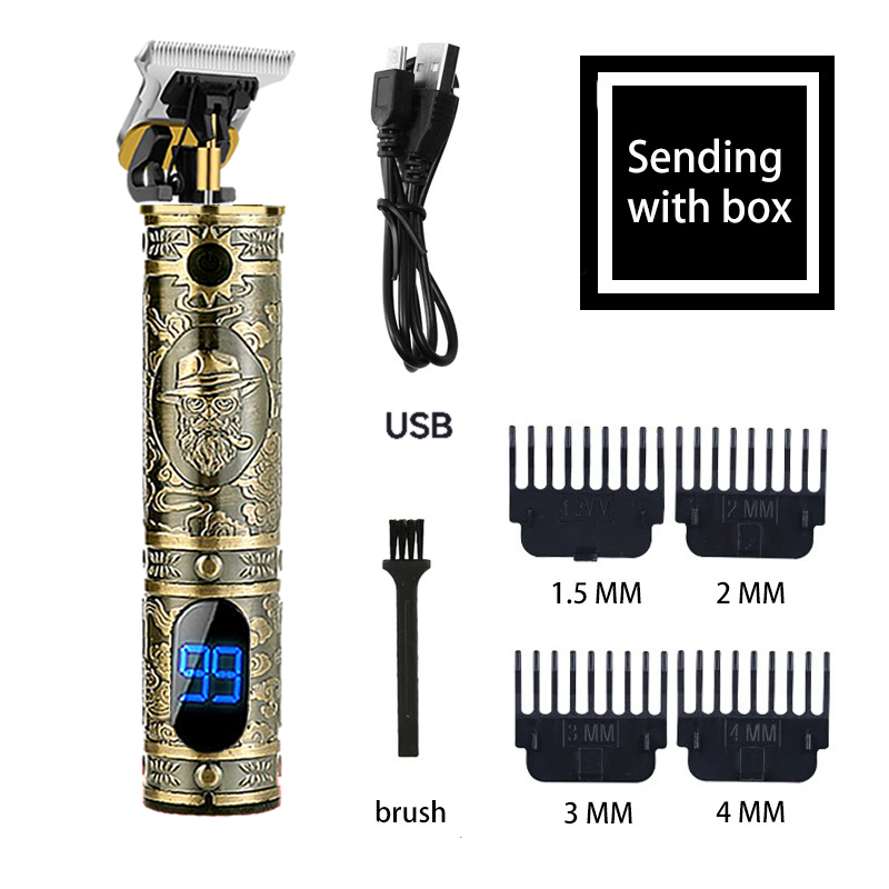 Neue Trimmer für Männer Barbier Einkaufen Haar Haarschneidemaschine männer Rasenmäihr Rasierer Bart Haarschnitt Maschine Elektrische Rasierer Haar Schneiden Maschine: Gold